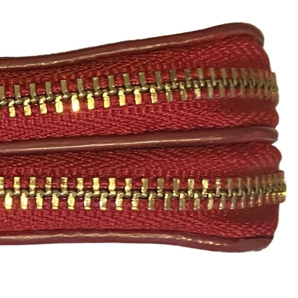 EUC Coach Red Double Zip Wristlet - Picture 2 of 11
